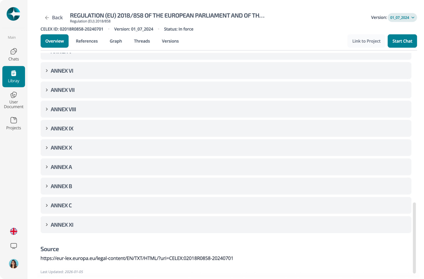 Document overview page