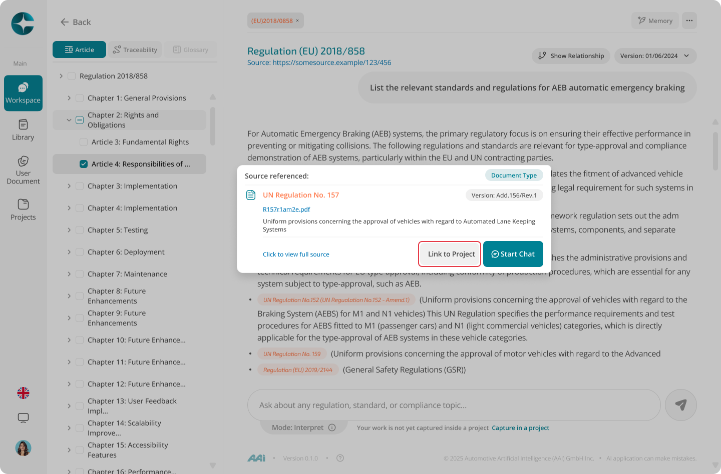 Link Project from citation