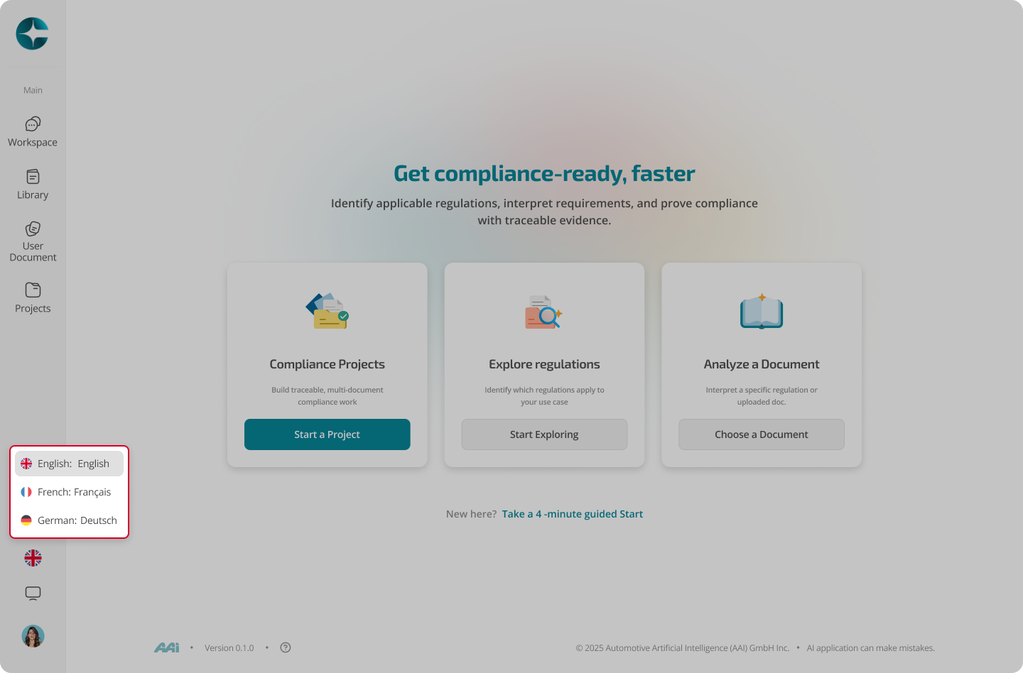 Language setting