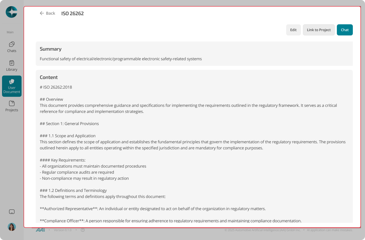 User document viewer