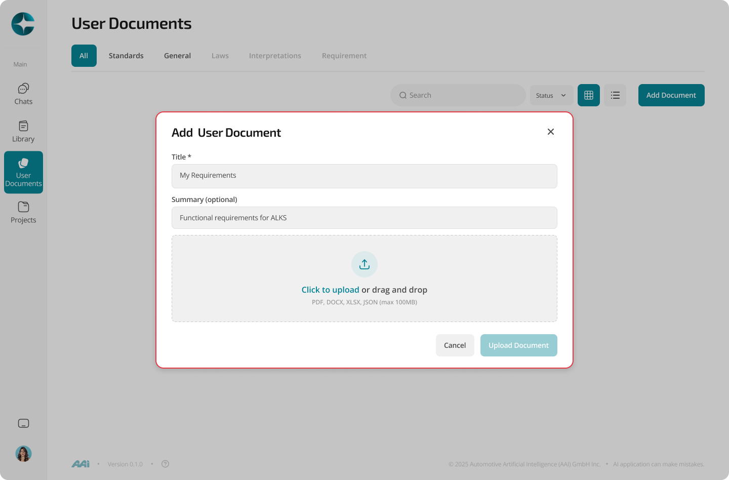 Upload entry point